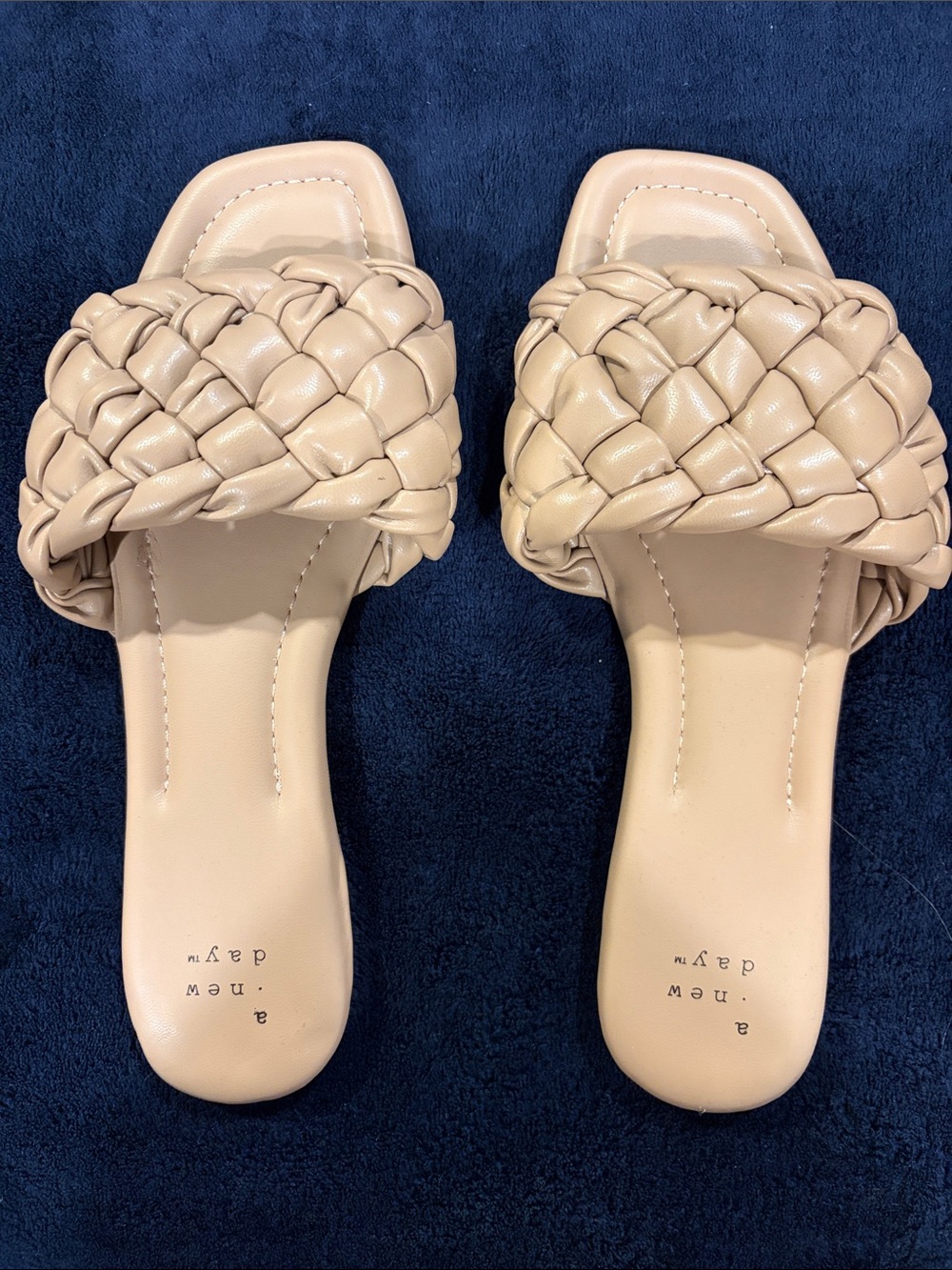 a new day Braided Slide Sandals - Nude Beige
